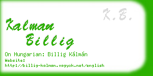 kalman billig business card