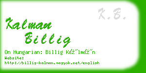 kalman billig business card